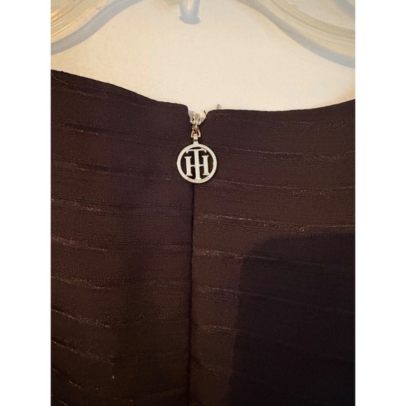 Tommy Hilfiger Fit & Flare Dress – Sheer Striped Overlay – Size 6 - Picture 3 of 5